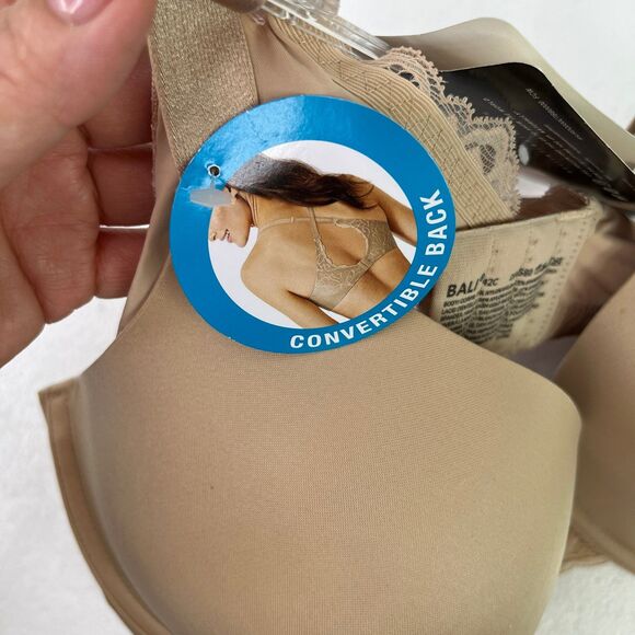 Women’s Bali Underwire Lined Smooth Bra Intimate Size 42C #634 - Picture 4 of 12